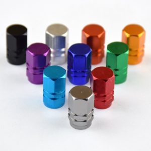 Stylish Multi Color Tire aluminum alloy hexagon High Quality  valve cap