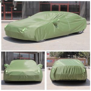 Taffeta silver-coated black universal car cover