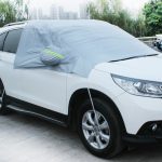 Magnetic Front Windshield Sun-Snow Cover Black Gray