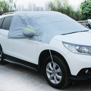 Magnetic Front Windshield Sun-Snow Cover Black Gray