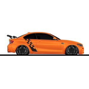 Plaid Striped Waistline Car-SUV Vinyl Sticker