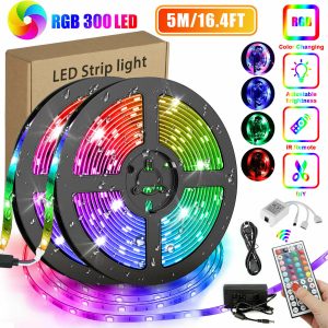 16.4FT RGB Flexible 300LED Waterproof Strip Light