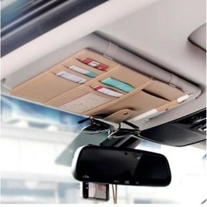 Car Auto Sun Visor Point Pocket Organizer Glasses Storage Holder