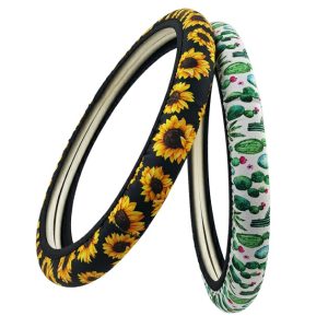 Neoprene car/girl Colorful steering wheel