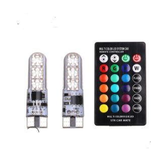 LED RGB lights flashing license plate lamp - T10 width lamp gel 5050-6SMD
