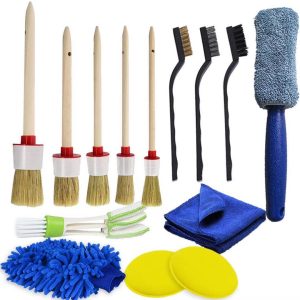 14-Piece Car Care Tools, Brushes, Sponges, Towels, Glove