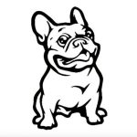 Bulldog reflective car-SUV Rear Window sticker