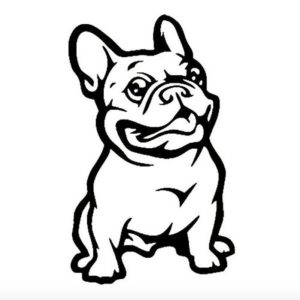 Bulldog reflective car-SUV Rear Window sticker