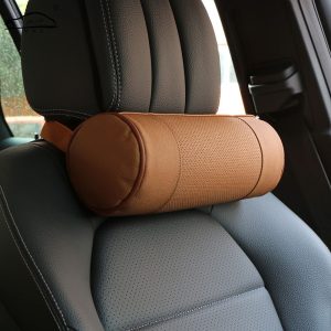 Leather cylindrical Breathable car Neck pillow