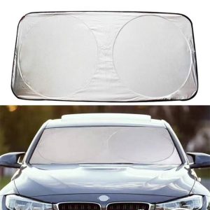 Sun block coated silver cloth material double circle