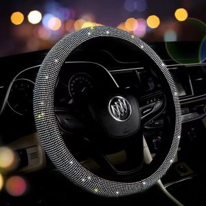 Stylish Diamond-studded Steering Wheel Cover
