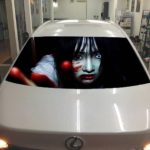 3D Rear Car Glass Horror Sticker 130*70cm