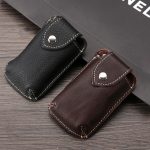 Leather Car key bag with belt waist keychain