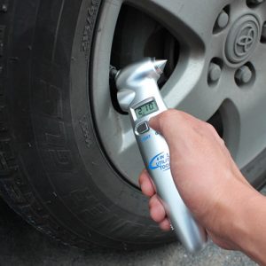 High Quality Portable Four-in-One Safety Tire Pressure Gauge Digital display