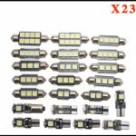 23pcs set led lamp T10 5050 w5w decoder 31MM 36