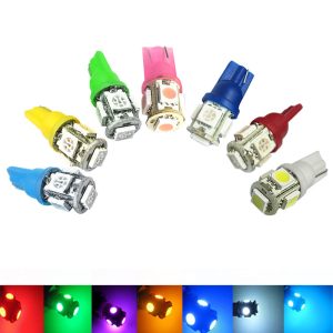 Multi-Color LED Lamp T10 5050 5SMD Car Wide Light