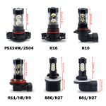 Car Styling High Power 6000K White LED Bulbs Fog Light