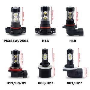 Car Styling High Power 6000K White LED Bulbs Fog Light