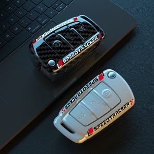 Stylish Carbon Fiber Style Car Key Protector Cover