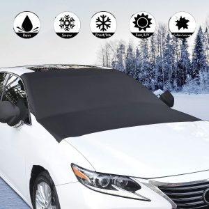 Black rubber Oxford car Sun-Snow Windshield cover