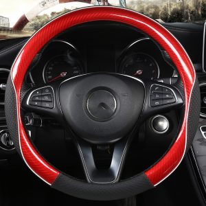 Car Steering Wheel Cover Carbon Fiber Texture