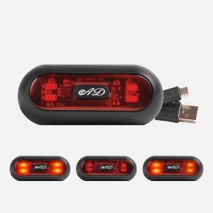 Motorcycle Bicycle Helmet Tail Warning Light