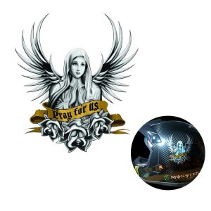 Motorcycle Reflective Stickers Helmet Decals Saint Nuns Pray Angel