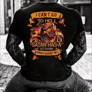 Street Style Tees Men's Motorcycle & Flames T-shirt