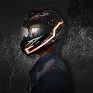 Motorcycle Helmet Light Strip Night Signal