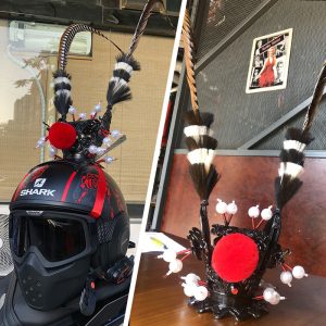 Crown Feather Motorcycle Helmet Decoration